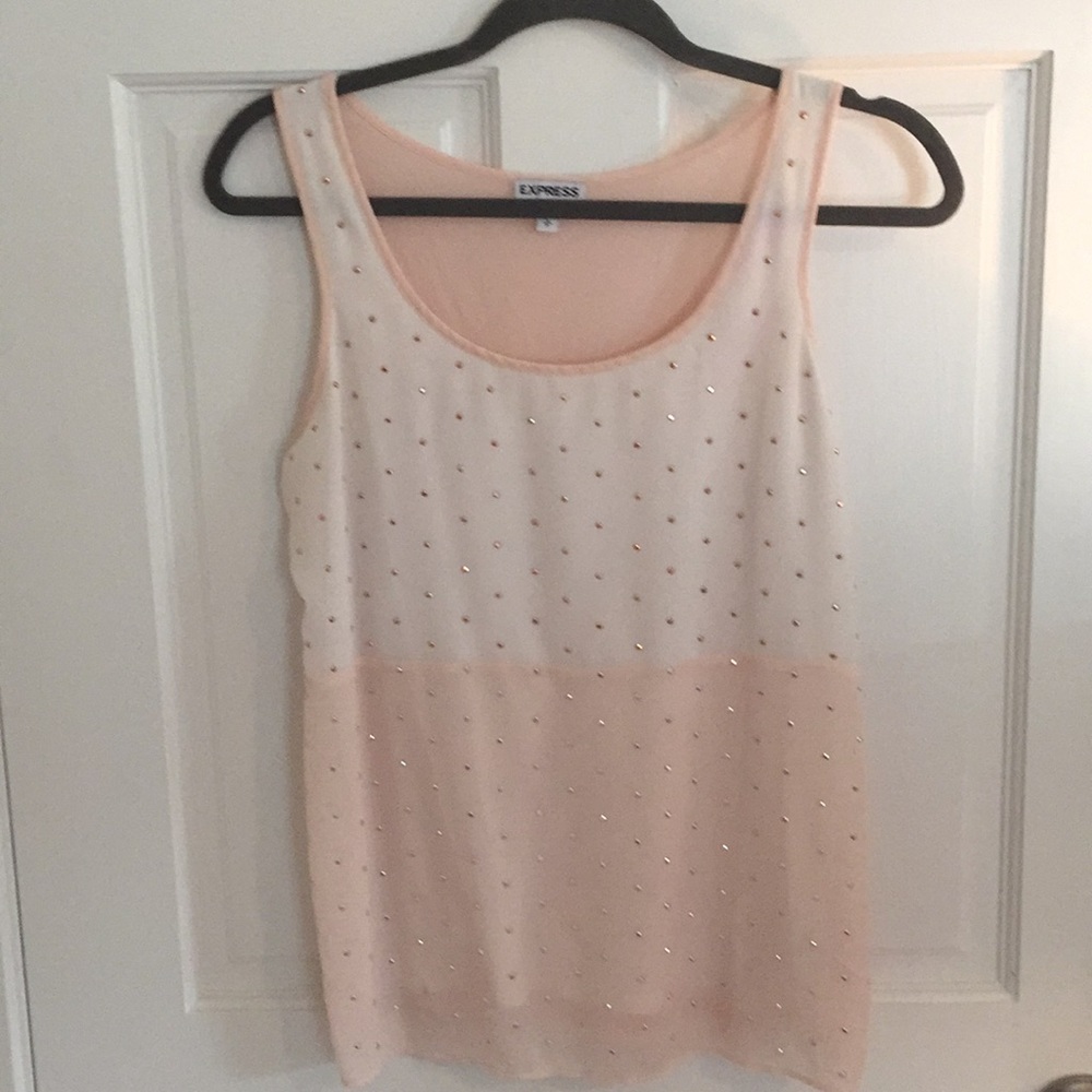 Pink and white blouse